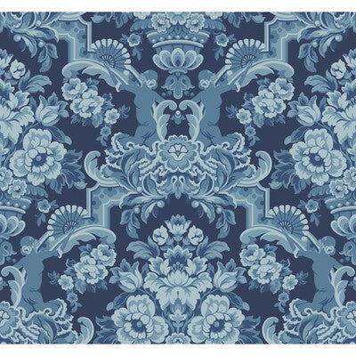 COLE & SON LOLA PRINT--DAMASK-NOVELTY BLUE,DARK BLUE,   - 117/13041.CS.0