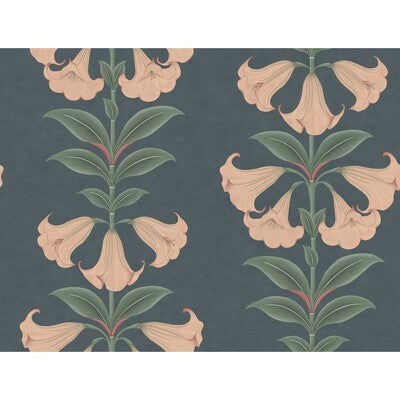 COLE & SON ANGELS TRUMPET PRINT--BOTANICAL & FLORAL- DARK BLUE,PINK,GREEN   - 117/3009.CS.0