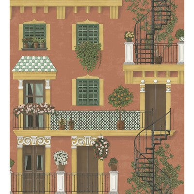 COLE & SON ALFARO PRINT---NOVELTY RUST,YELLOW,MULTI   - 117/4011.CS.0