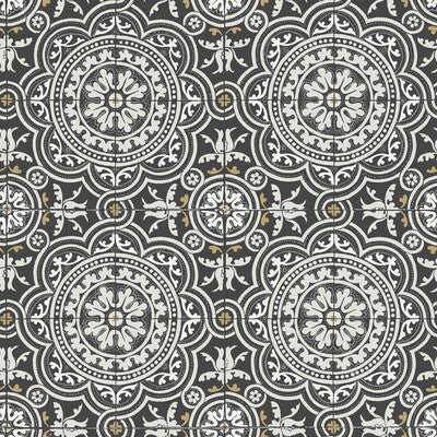 COLE & SON PICCADILLY PRINT--GEOMETRIC-NOVELTY BLACK,GREY,GOLD   - 117/8022.CS.0