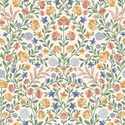 COLE & SON COURT EMBROIDERY --BOTANICAL & FLORAL- CORAL   - 118/13029.CS.0