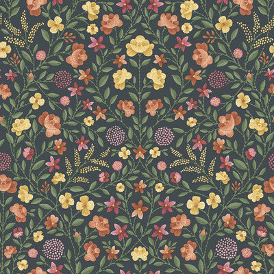 COLE & SON COURT EMBROIDERY --BOTANICAL & FLORAL- MULTI,YELLOW,BLACK   - 118/13031.CS.0