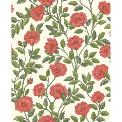 COLE & SON HAMPTON ROSES --BOTANICAL & FLORAL- MULTI,RED,GREEN   - 118/7013.CS.0