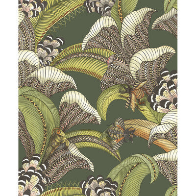 COLE & SON HOOPOE LEAVES PRINT--ANIMAL/INSECTS-BOTANICAL & FLORAL GREEN,MULTI,   - 119/1003.CS.0