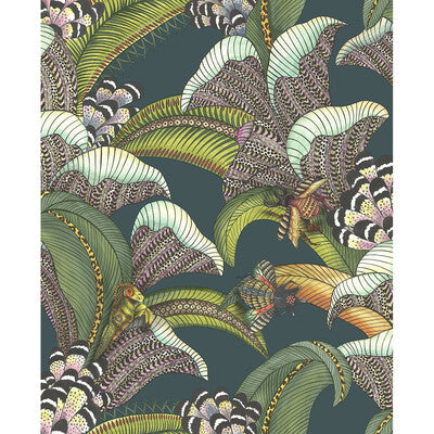 COLE & SON HOOPOE LEAVES PRINT--ANIMAL/INSECTS-BOTANICAL & FLORAL MULTI,GREEN,   - 119/1007.CS.0