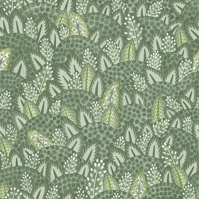 COLE & SON ZULU TERRAIN PRINT--BOTANICAL & FLORAL- GREEN,OLIVE GREEN,   - 119/9042.CS.0