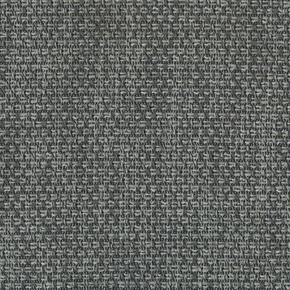 Close-up of graphite basketweave upholstery fabric with a tight weave, neutral tones for sofas or chairs.