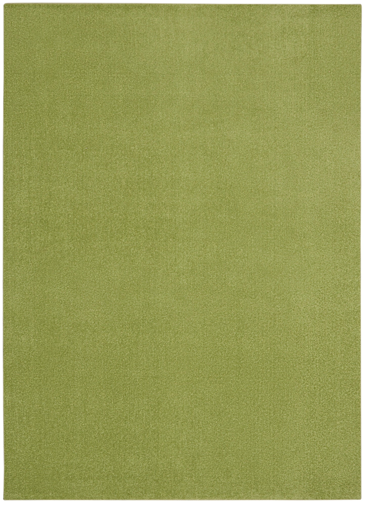 Olive-green outdoor rug, rectangular 5' x 7', with a smooth finish.