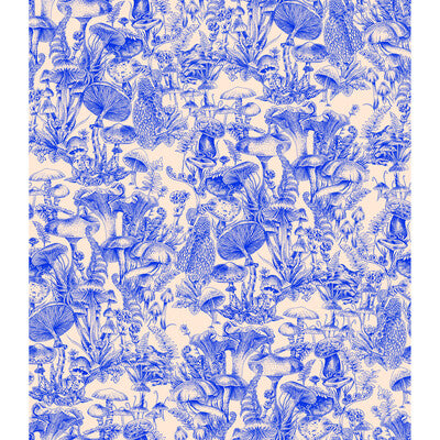 COLE & SON FUNGI FOREST PRINT--BOTANICAL & FLORAL- BLUE,DARK BLUE,   - 122/1002.CS.0