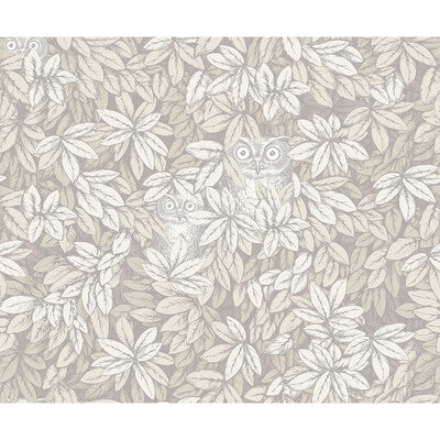 COLE & SON FOGLIE E CIVETTE PRINT--ANIMAL/INSECTS-BOTANICAL & FLORAL WHITE,GREY,   - 123/11052.CS.0