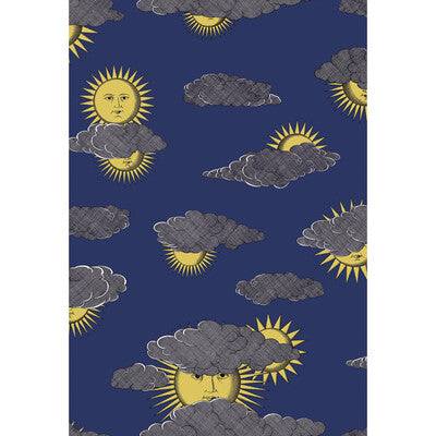 COLE & SON SOLI E NUVOLE PRINT--METALLIC-NOVELTY YELLOW,BLUE,   - 123/2006.CS.0