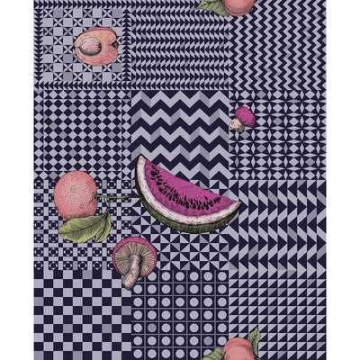 COLE & SON FRUTTA E GEOMETRICO PRINT--GEOMETRIC-NOVELTY PURPLE,BLACK,MULTI   - 123/6028.CS.0