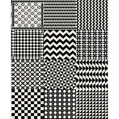 COLE & SON GEOMETRICO PRINT--GEOMETRIC-METALLIC BLACK,WHITE,   - 123/7032.CS.0