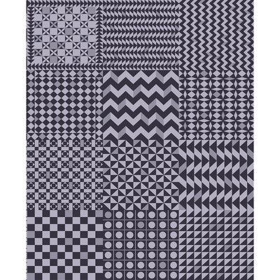 COLE & SON GEOMETRICO PRINT--GEOMETRIC-METALLIC PURPLE,BLACK,   - 123/7033.CS.0