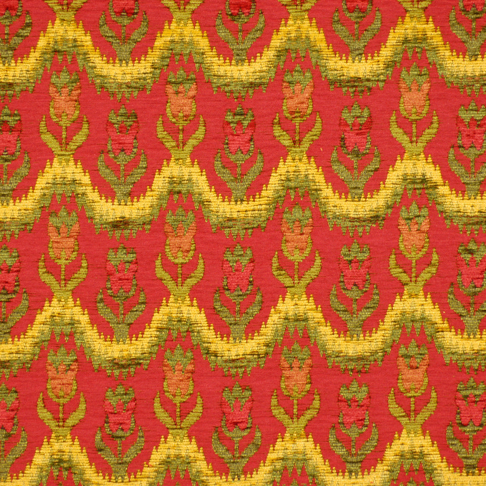 Robert Allen Spring Buds | Crimson  Upholstery     - 124034