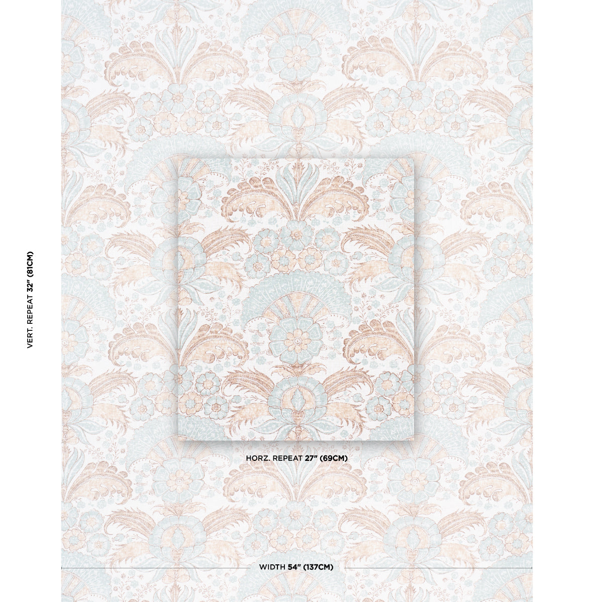 SCHUMACHER  JACARANDA CALICUT PRINTS PRINTS AQUA   - 1283004