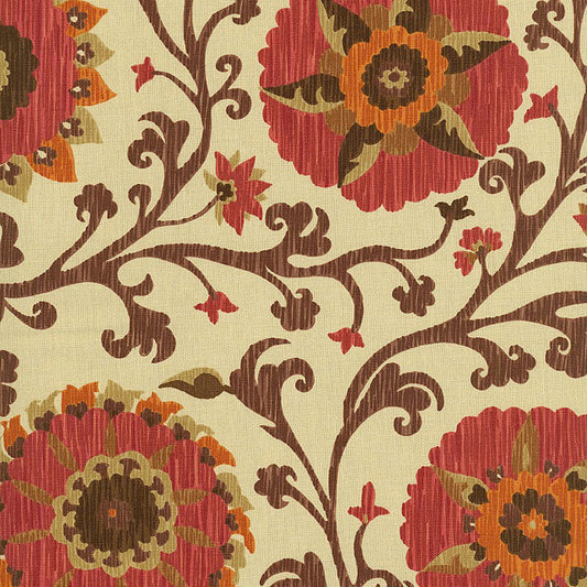 SCHUMACHER  CLASSIC PRINTS FERGANA EMBROIDERY PRINT EMBROIDERIES EMBROIDERIES RAISIN   - 1327002