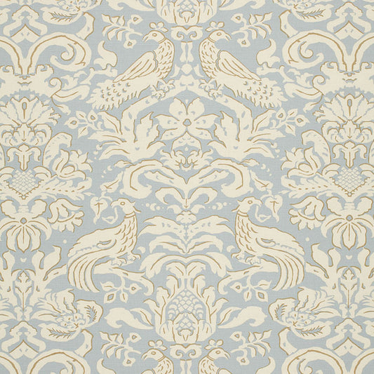 SCHUMACHER  PALAZZO ALDWYN DAMASK PRINTS PRINTS ROBIN'S EGG   - 1328000