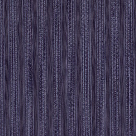 Dark purple striped denim upholstery fabric with a vertical ribbed weave.
