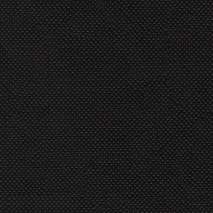Close-up of black woven fabric texture with a tight, durable weave.