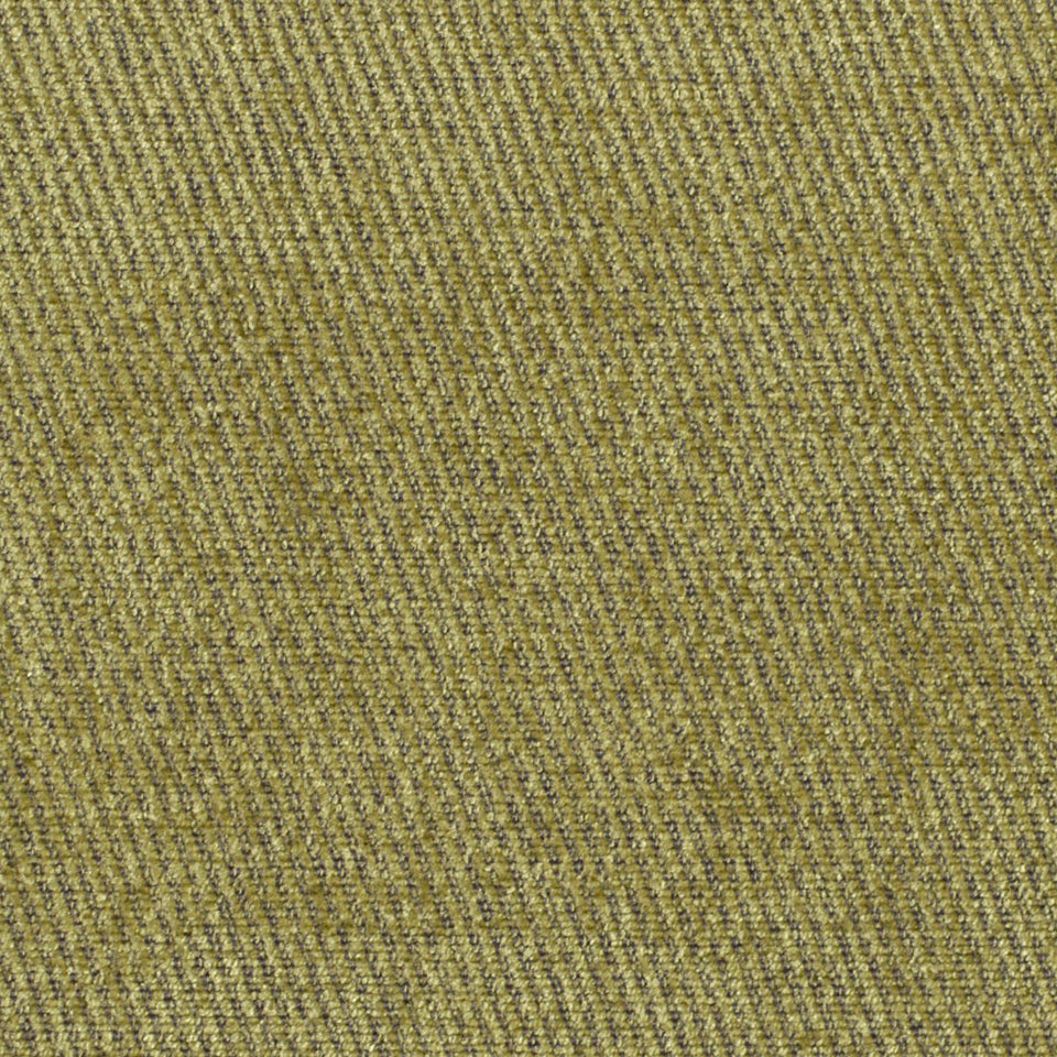Olive-green woven fabric swatch with subtle diagonal twill and gold undertones.