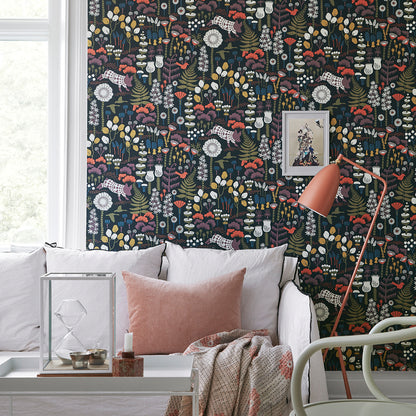 SCHUMACHER WALLCOVERING  BORASTAPETER HOPPMOSSE   MIDNIGHT   - 1452