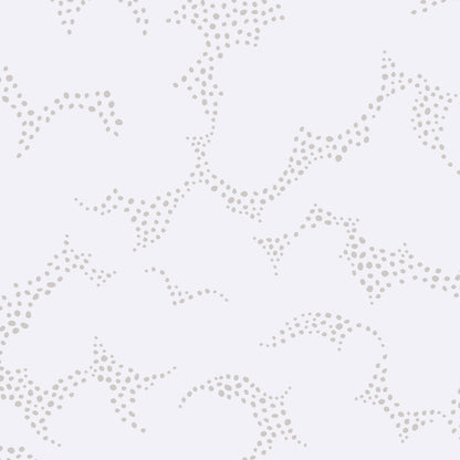 Abstract dotted wave pattern in light gray on pale background; ideal for wallpaper or fabric print.