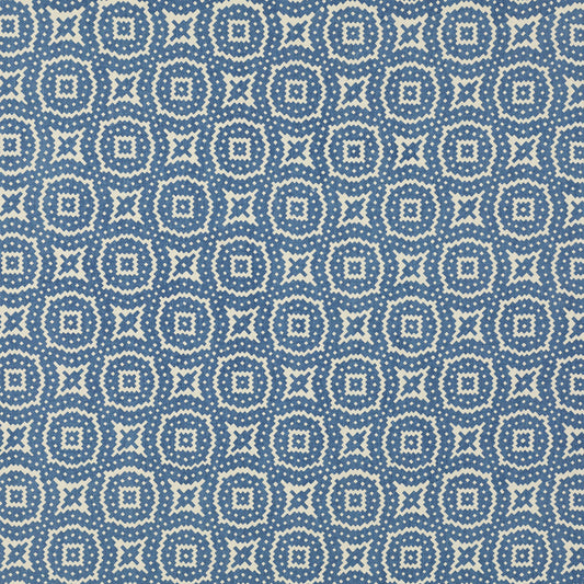 SCHUMACHER  RAOUL TEXTILES JAVA PRINTS PRINTS INDIGO   - 145N59