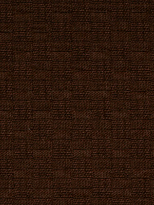 Dark brown woven fabric swatch with a subtle checkered textured pattern.