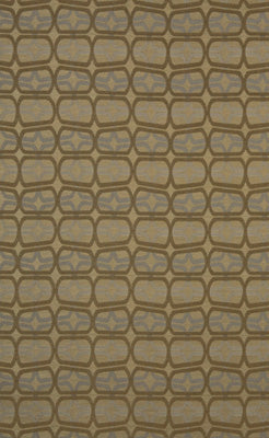 Gold-brown geometric pattern of rounded squares with a subtle metallic sheen; upholstery fabric.