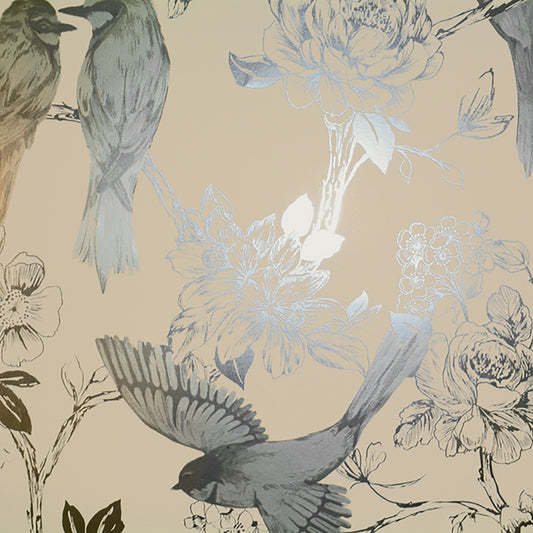 JF Fabrics -Wallpaper 1548 94 Wallpaper Creme,Beige,Grey,Silver  Non-Woven - 5587894 W6681