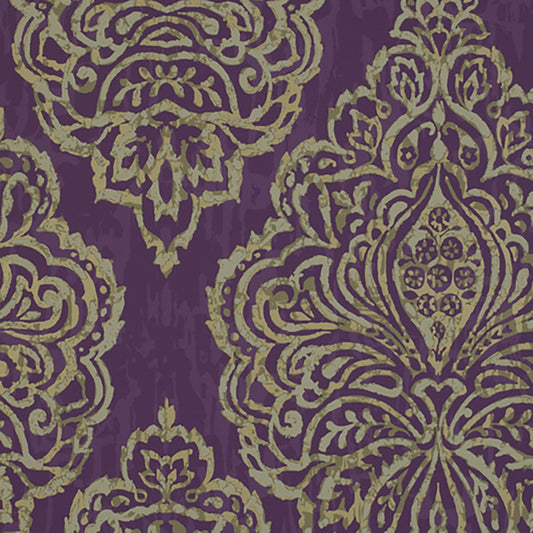 JF Fabrics -Wallpaper 1572 57 Wallpaper Purple  Non-Woven - 5818757 W7271