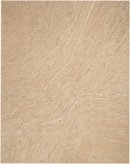 Beige wood parquet flooring with a herringbone pattern and visible grain.