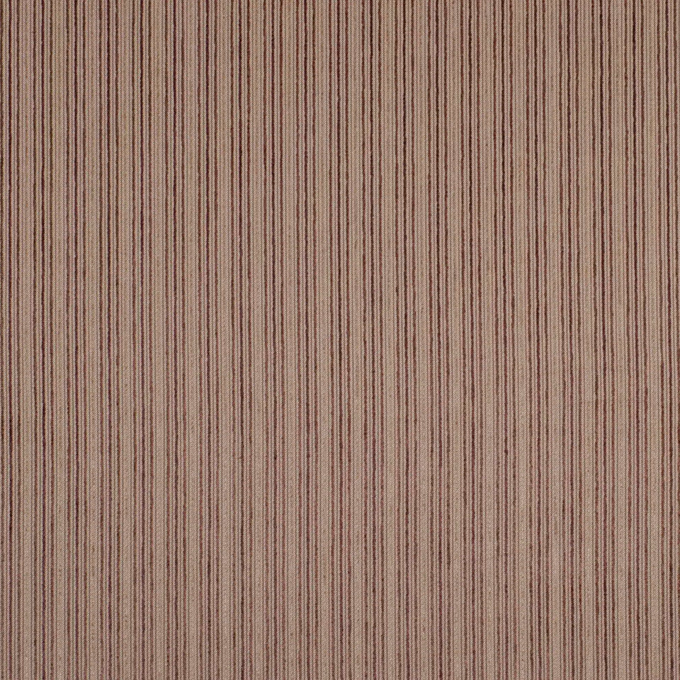 Brown striped woven fabric texture with vertical lines in warm beige and chocolate tones.