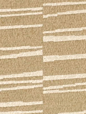 Beige woven upholstery fabric texture with a white horizontal stripe pattern; soft jute-like fibers.