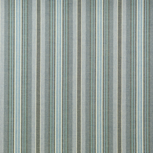 SCHUMACHER  RAOUL TEXTILES HERRINGBONE STRIPE WOVEN WOVEN INDIGO   - 164P59