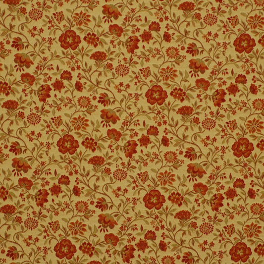 Robert Allen Contract Fleurs Aplenty | Vintage Red  Upholstery     - 169379