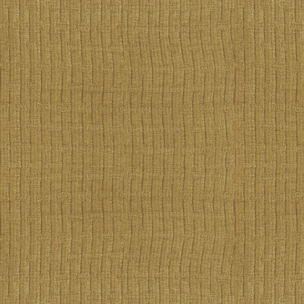 Camel-colored geometric textured fabric; versatile upholstery or drapery material.