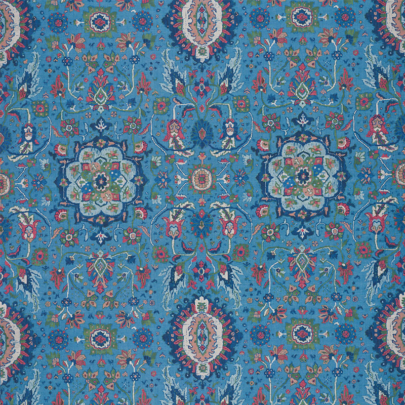 SCHUMACHER  OTTOMAN CHIC JAHANARA CARPET PRINTS PRINTS PEACOCK   - 172794