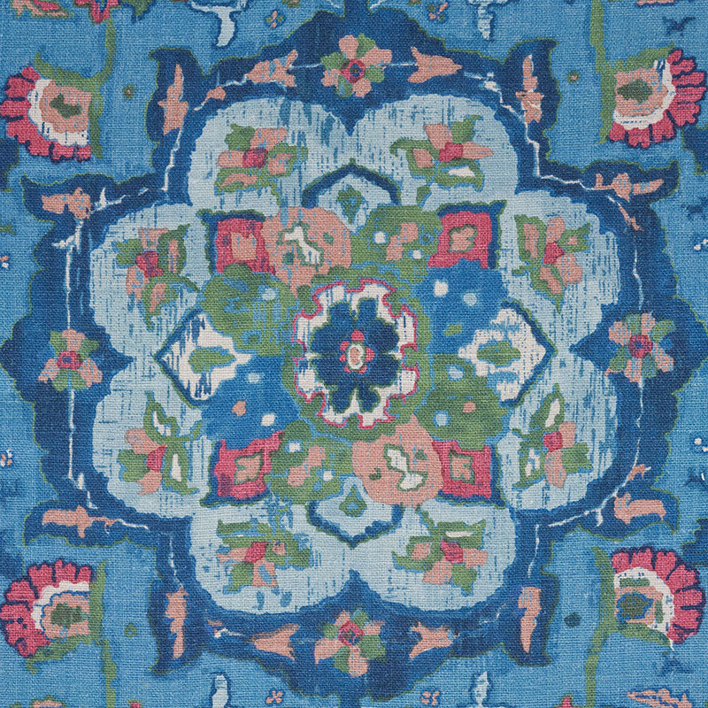 SCHUMACHER  OTTOMAN CHIC JAHANARA CARPET PRINTS PRINTS PEACOCK   - 172794