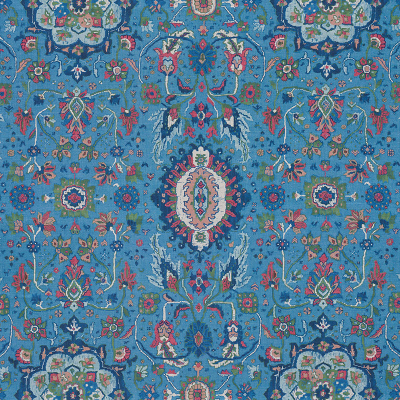 SCHUMACHER  OTTOMAN CHIC JAHANARA CARPET PRINTS PRINTS PEACOCK   - 172794