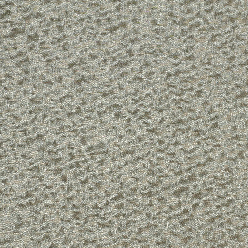 Beige textured fabric swatch with mottled, tweed-like weave; neutral upholstery or curtain fabric.