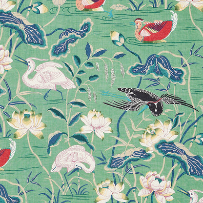 SCHUMACHER FABRIC  SCHUMACHER FABRIC CLASSICS LOTUS GARDEN   JADE   - 172935