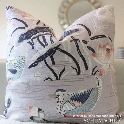 SCHUMACHER FABRIC  SCHUMACHER FABRIC CLASSICS LOTUS GARDEN   LILAC   - 172937