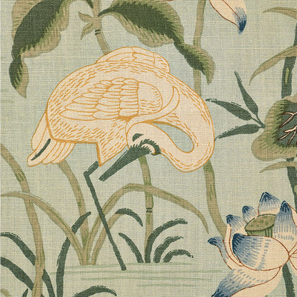 SCHUMACHER FABRIC  SCHUMACHER FABRIC CLASSICS LOTUS GARDEN   AQUA   - 172938