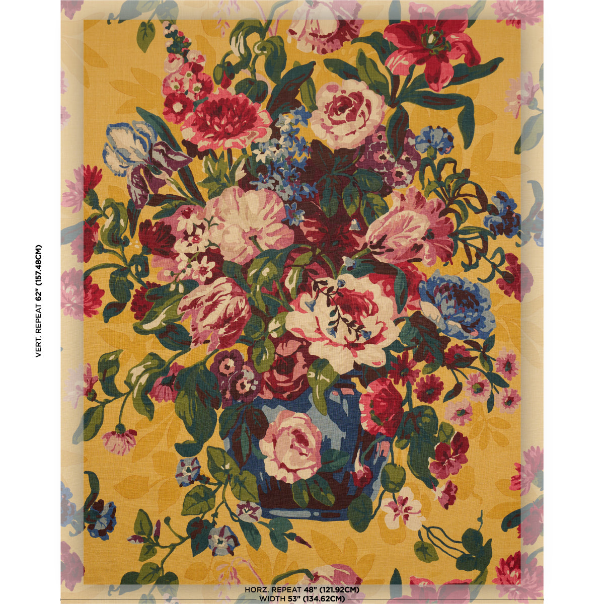 SCHUMACHER  SCHUMACHER CLASSICS CENTENNIAL BOUQUET PRINTS PRINTS DOCUMENT OCHRE   - 173000