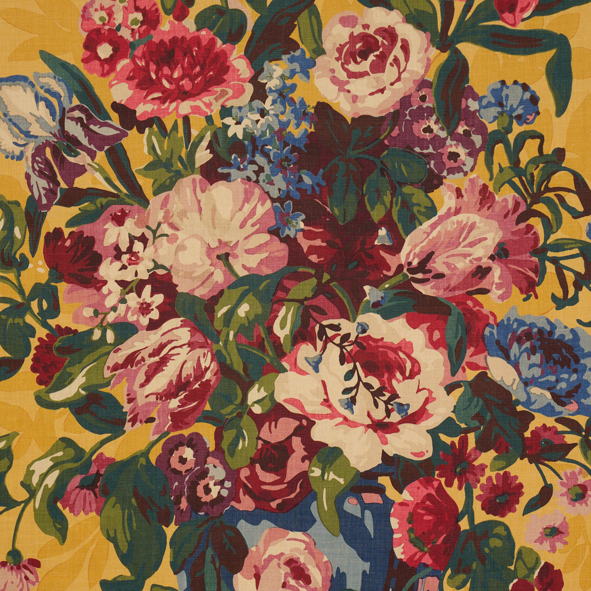 SCHUMACHER  SCHUMACHER CLASSICS CENTENNIAL BOUQUET PRINTS PRINTS DOCUMENT OCHRE   - 173000