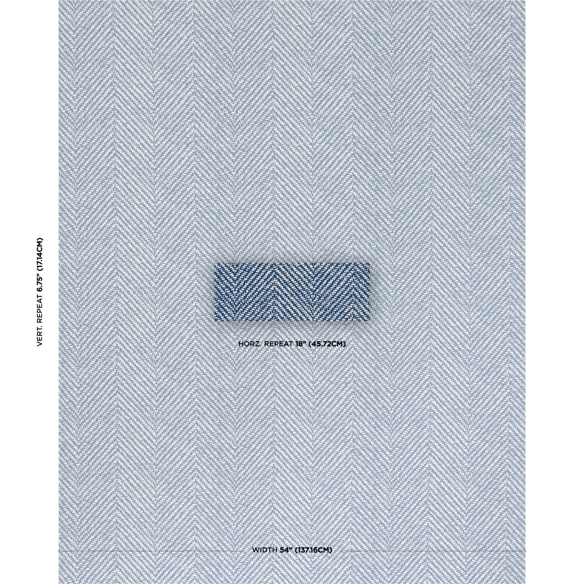 SCHUMACHER  PLEIN AIR CHEVRON D'ETE INDOOR/OUTDOOR   Blue   - 173041
