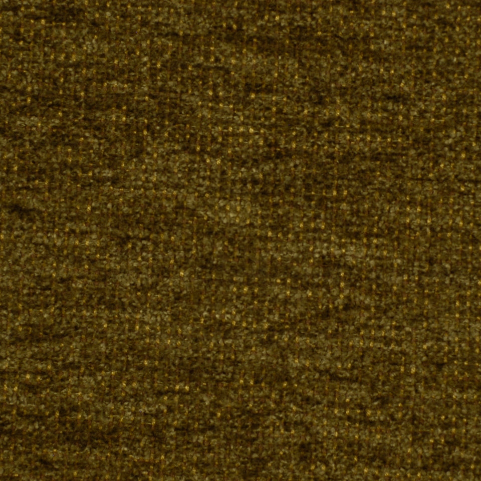 Moss-colored textured velvet upholstery fabric with a subtle metallic sheen.