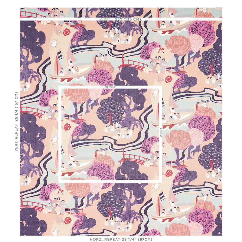 SCHUMACHER FABRIC  SCHUMACHER FABRIC CLASSICS PEARL RIVER   BLUSH   - 173062